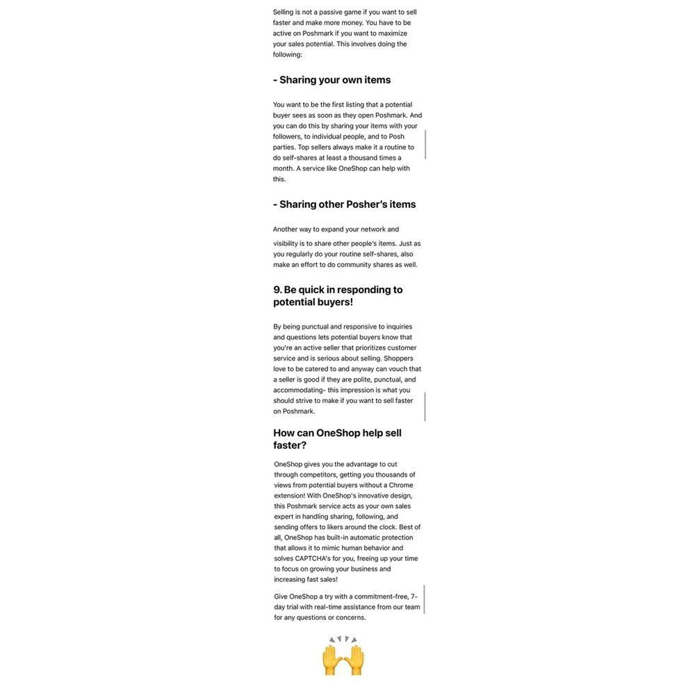 OneShop Referral Link - Signup Code - Poshmark Bot - Auto Share - Picture 12 of 13